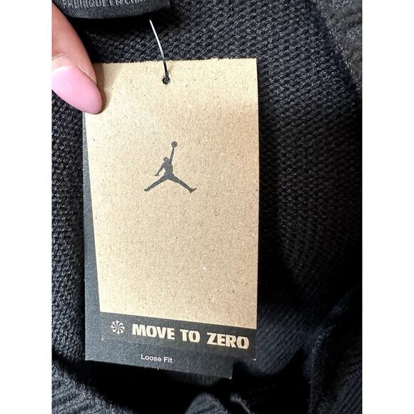 Jordan Black Gray Knit Button Up V-Neck Distressed Cardigan Sweater Womens M NWT - Picture 8 of 9